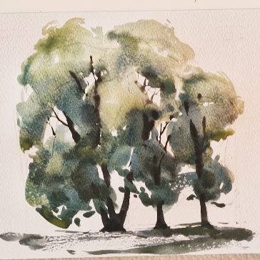 Aquarelle | Parenthèse Créative | Arbres